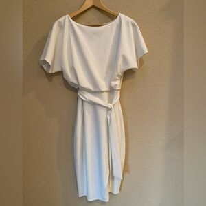 Classic white dress.